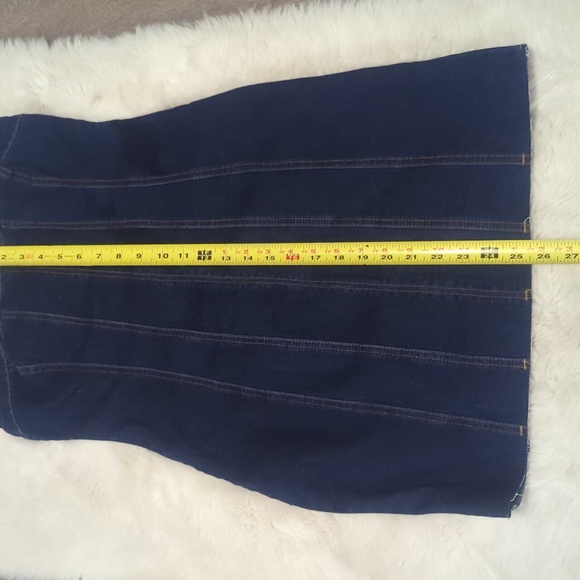 PRINCESS POLLY Strapless Paneled Bodycon Denim Mini Dress ~ NWOT - Picture 13 of 13